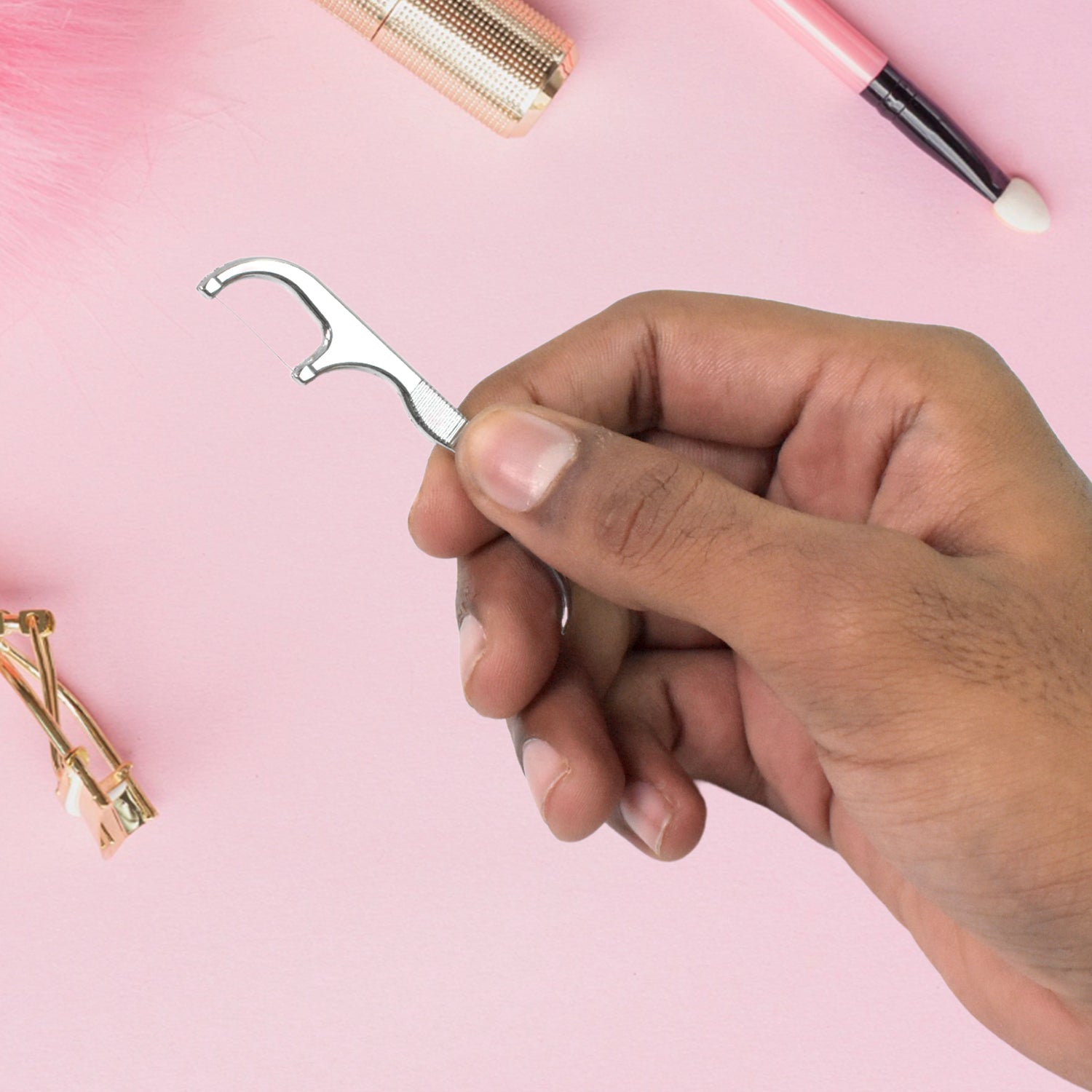 7 In 1 Stainless Steel Toothpick Flossier Set (1 Set  With Case) 7 In 1 Stainless Steel Toothpick Flossier Set (1 Set  With Case)